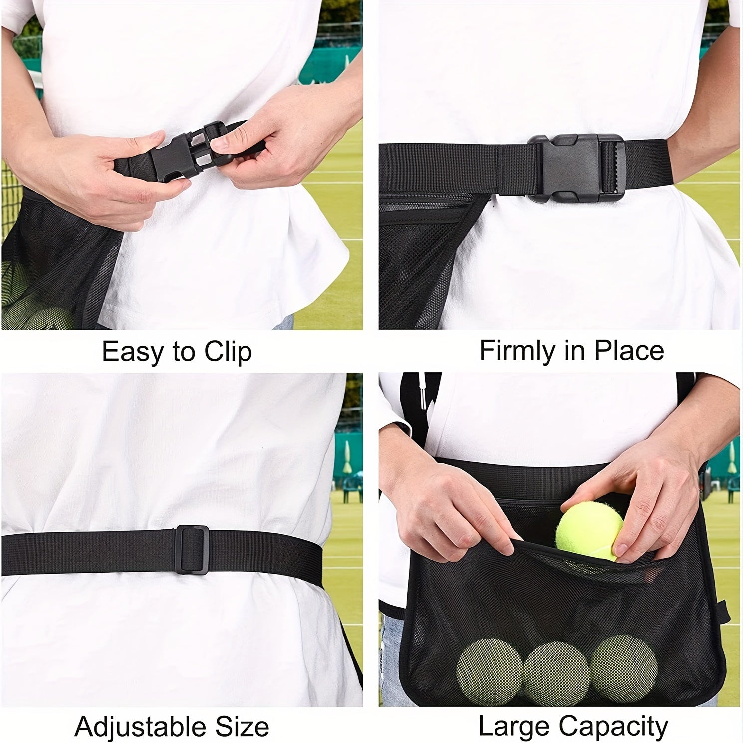 Portable Tennis Ball Picker Lightweight Storage Bag Large Capacity
