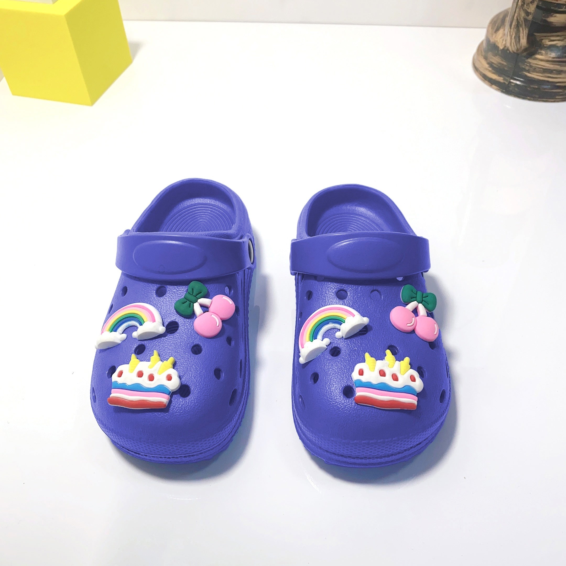 Kid's Cartoon Clog With Charms Non Slip Sandal Slippers