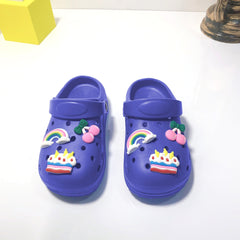 Kid's Cartoon Clog With Charms Non Slip Sandal Slippers