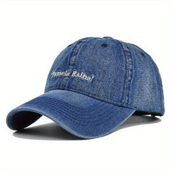 Embroidered Cowboy Hat Retro Curved Brim Cap