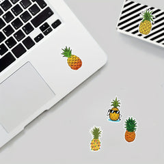 50 Pineapple Pattern Waterproof Stickers Water Bottles Laptop Luggage