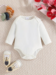 3pcs Baby Boy Casual Ribbed Kit Triangle Rompers
