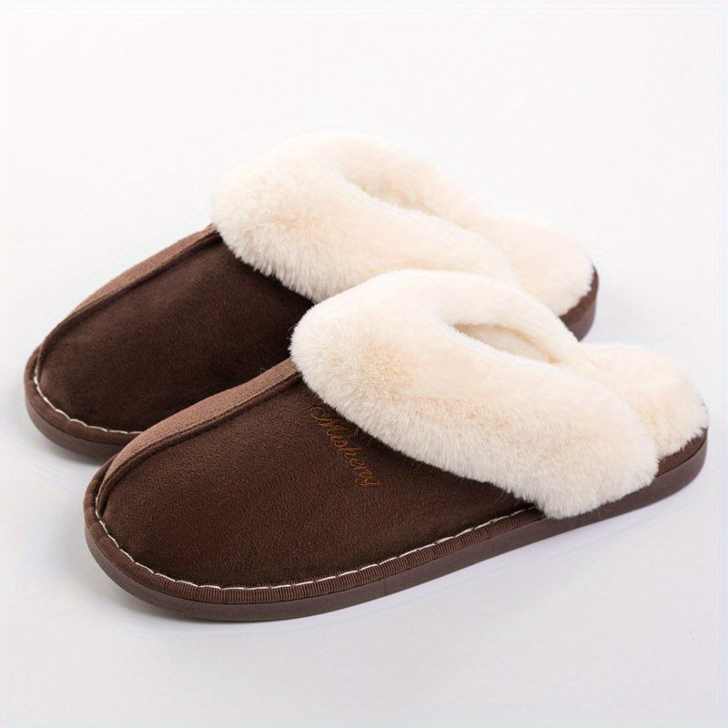 Men's Warm Non-slip Slippers Comfy House Home Shoes Winter