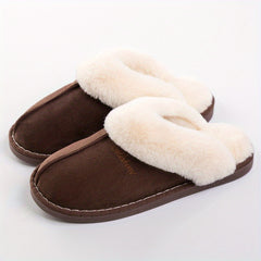 Men's Warm Non-slip Slippers Comfy House Home Shoes Winter