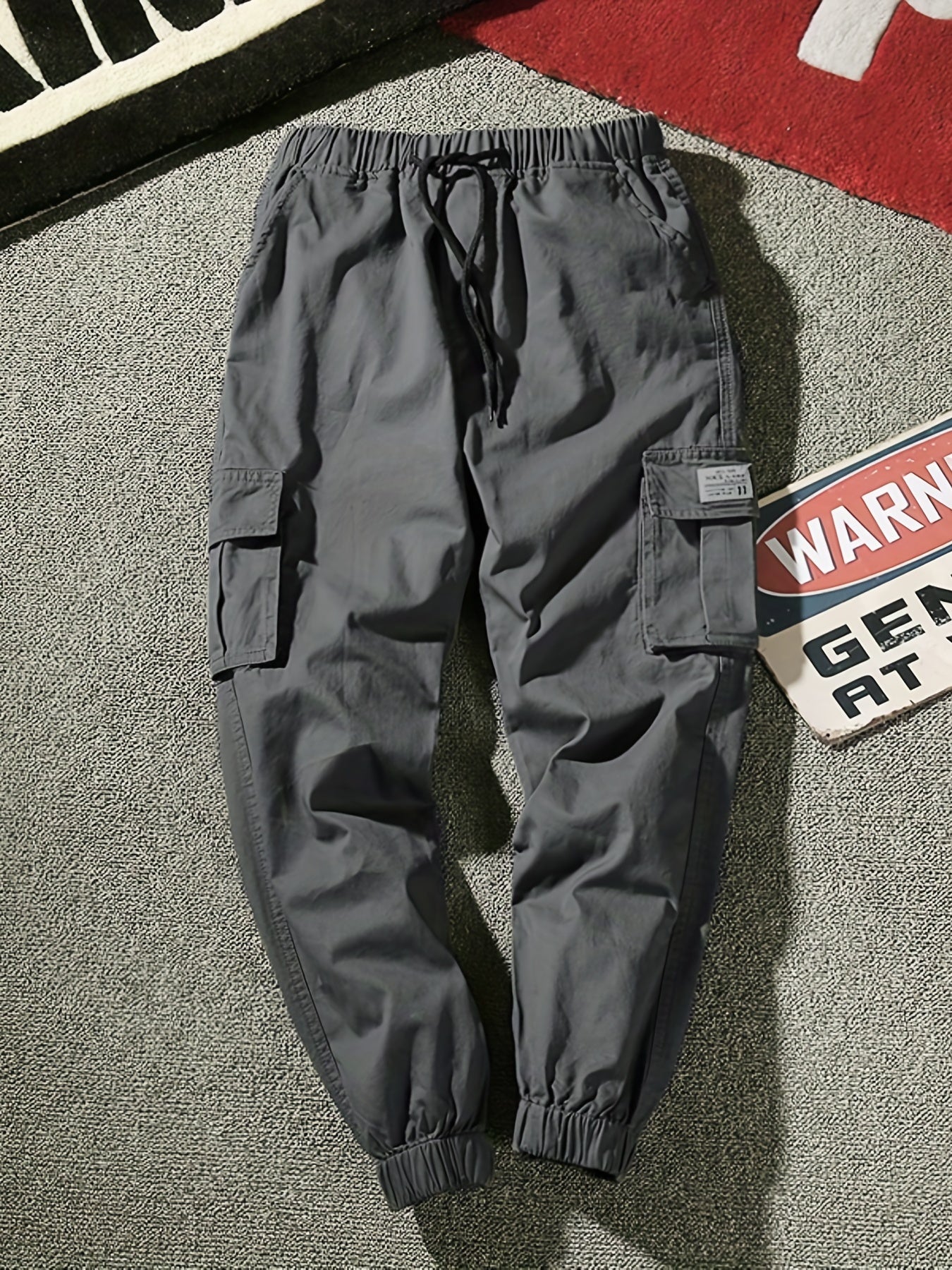 Cargo Pants Men's Casual Techwear Drawstring Cargo Pants Hip Hop Joggers