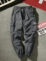Cargo Pants Men's Casual Techwear Drawstring Cargo Pants Hip Hop Joggers