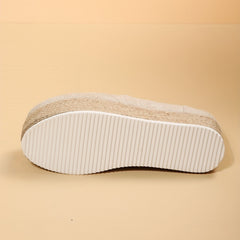 Women's Platform Espadrille Casual Slip On Shoes
