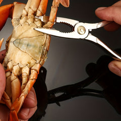 Stainless Steel Crab & Lobster Sheller Double Spoon Fork Seafood Cracking Tool
