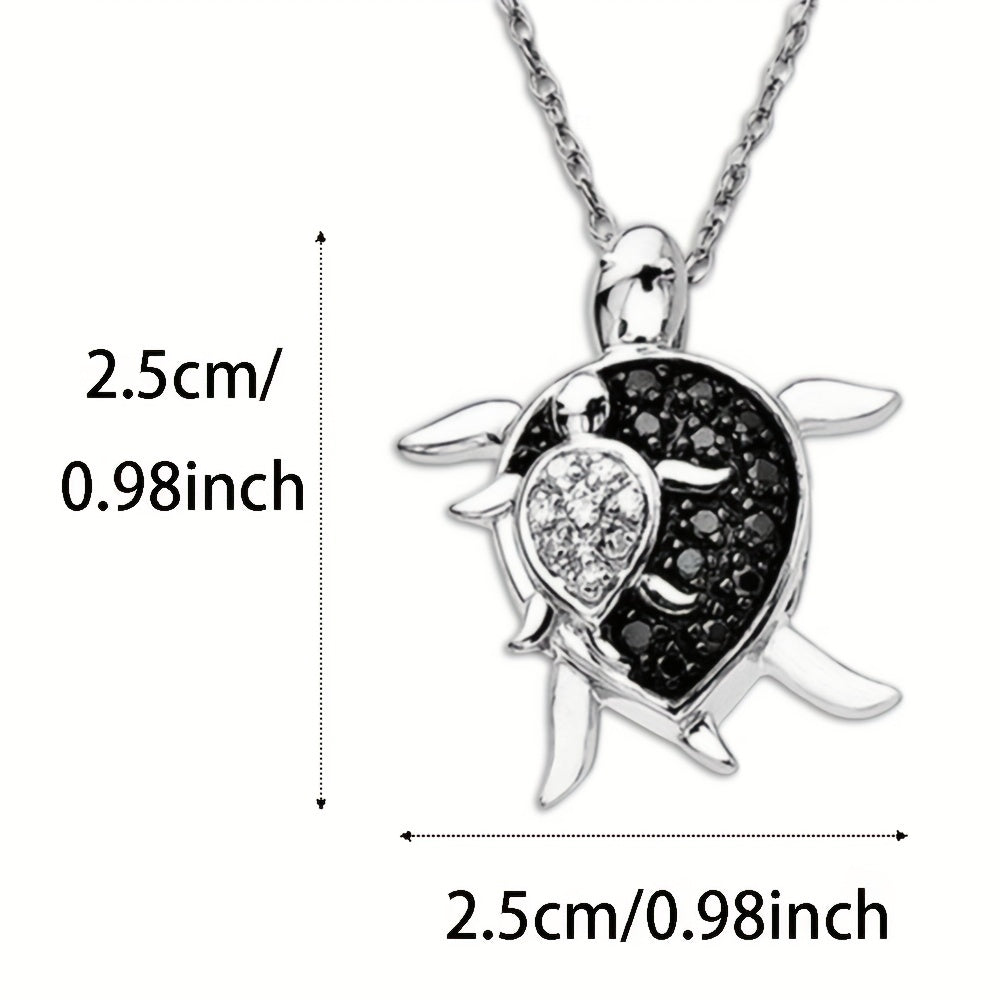 Mother And Child Sea Turtle Necklace Pendant Charm Women's Jewelry