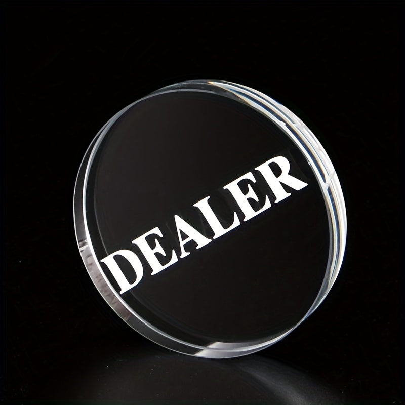 1pc 10mm Transparent Artificial Crystal Poker Game Match Accessories