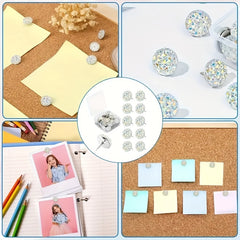 30pcs Glitter Rhinestone Push Pins for Wall Hangings Bulletin Board Maps