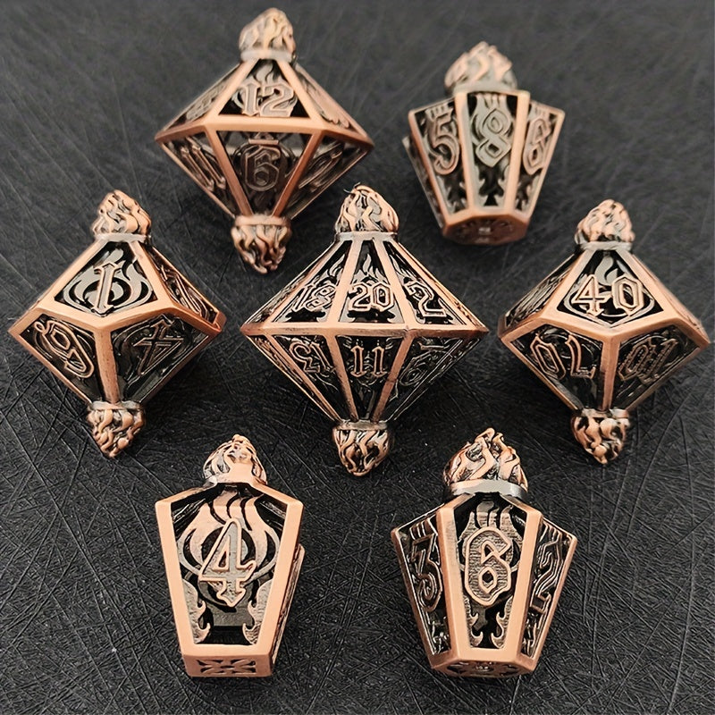 Hollow Wine Bottle Dice Set Of 7 For RPG Games