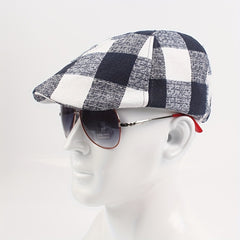 Plaid Newsboy Cap Beret Hat For Men