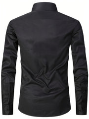 Men's Formal Cotton Button Up Shirt With Chest Pocket