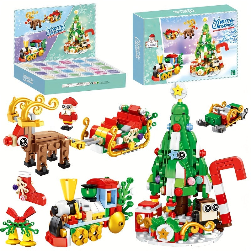 Christmas Advent Calendar Building Block Set - Educational Jigsaw