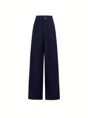 Corduroy Straight Button Front Pants for Women