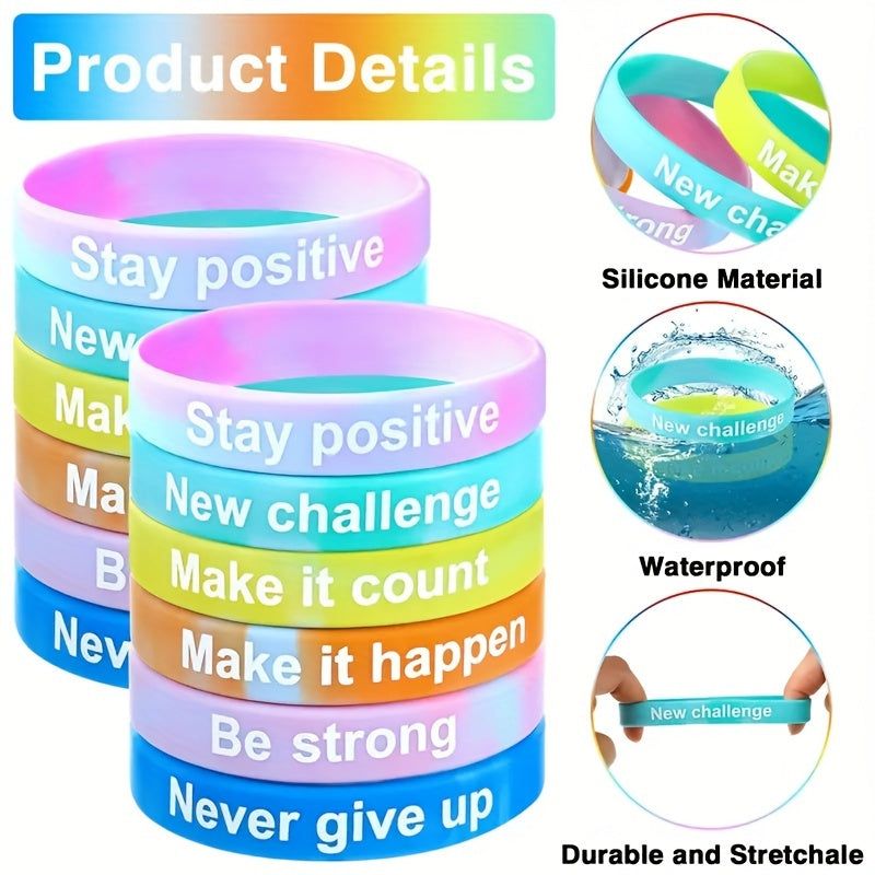 6pcs Inspirational Religious Silicone Bracelets - Perfect for Christ