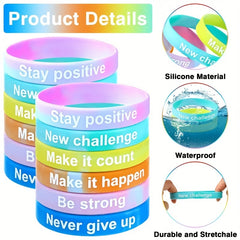 6pcs Inspirational Religious Silicone Bracelets - Perfect for Christ