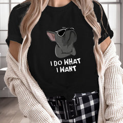 Cartoon Dog Print Lounge Top Women's Loungewear