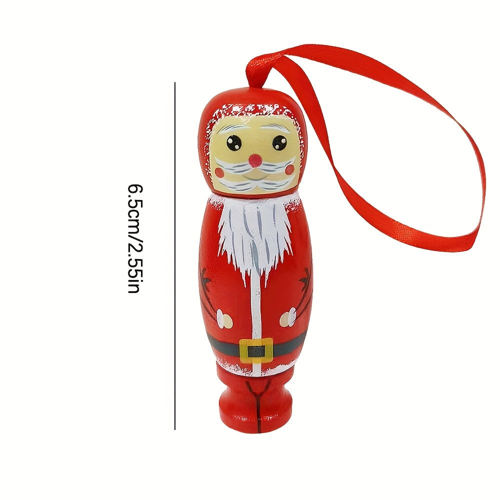 Funny Santa Claus Pendant Christmas Decorations Wooden Holiday Ornaments