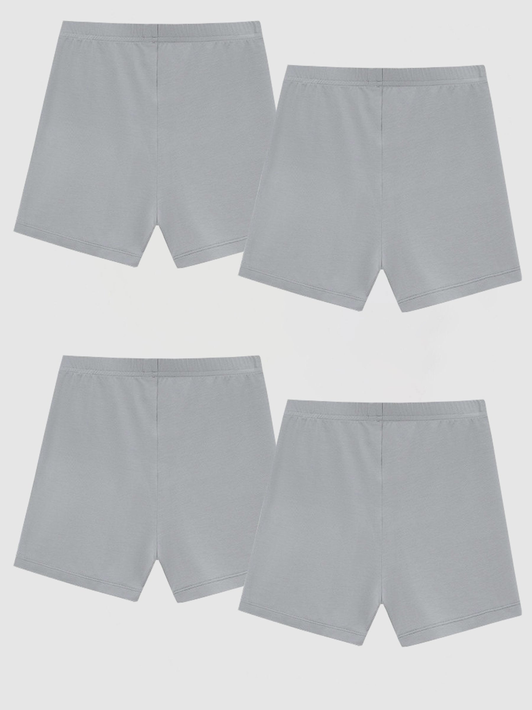 4-Pack Girls Casual Skinny Shorts for Sports Leisure Comfortable and Breathable