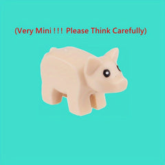 5pcs Mini Building Block Pink Piglet Farm Decoration DIY Animal Park