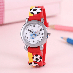 Colorful Football Graphic Quartz Watch for Kids