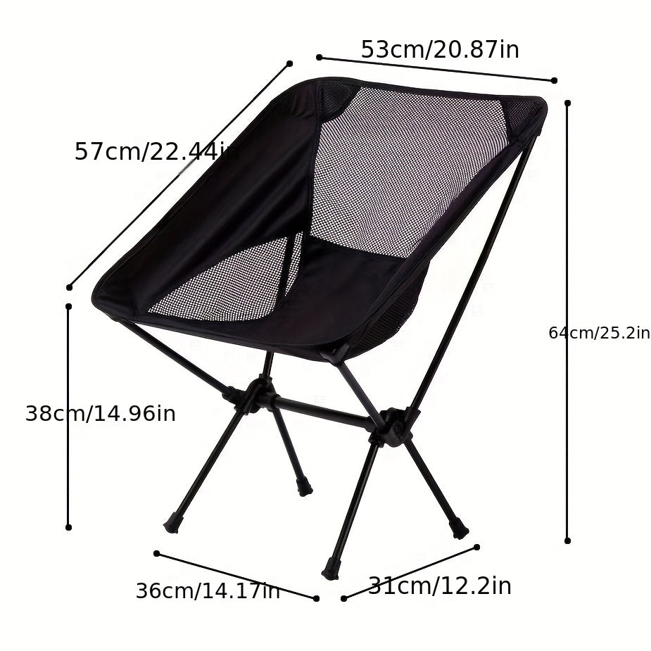 Portable Outdoor Folding Chair Reclining Compact Ultralight Camping Chair