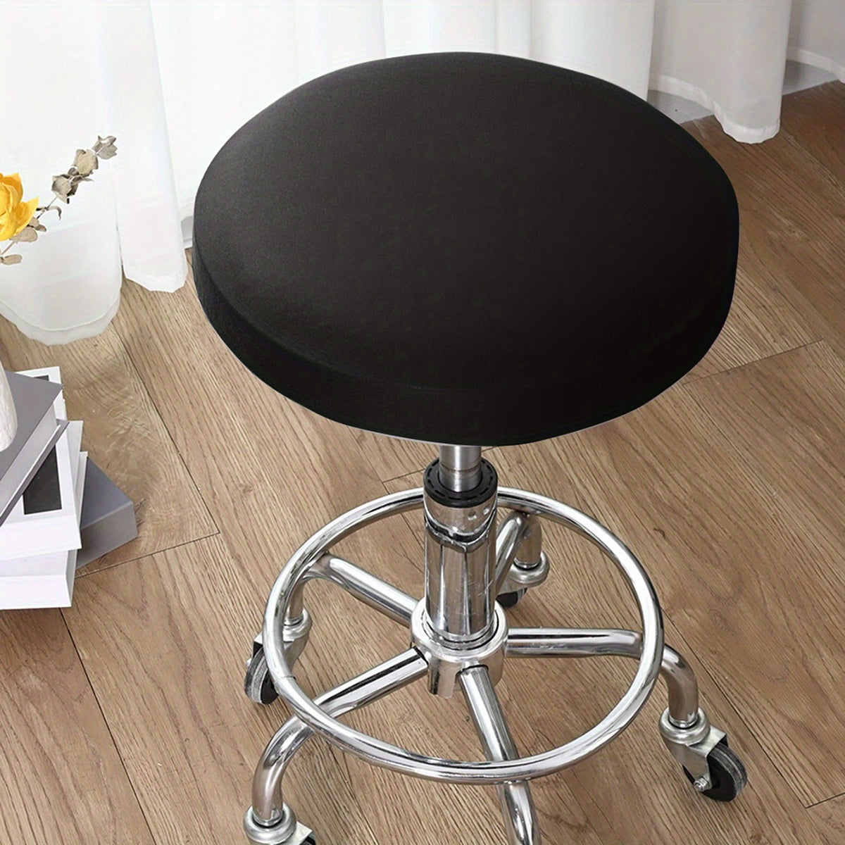 Spandex Stool Cover Elastic Slipcovers Round Chair Cover for Bar Pub Cafe