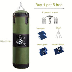 Punching Bag Kick Boxing Set with Ceiling Hook - MMA Kickboxing Home Gym