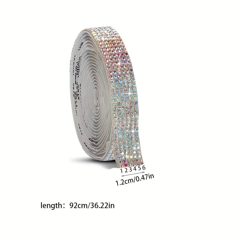 Crystal Rhinestone Strips Adhesive Diamond Ribbon Bling Sticker 2mm Rhinestone