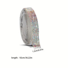 Crystal Rhinestone Strips Adhesive Diamond Ribbon Bling Sticker 2mm Rhinestone