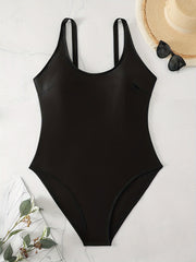 One Piece Swimsuit Women's Scoop Neck Bathing Suit
