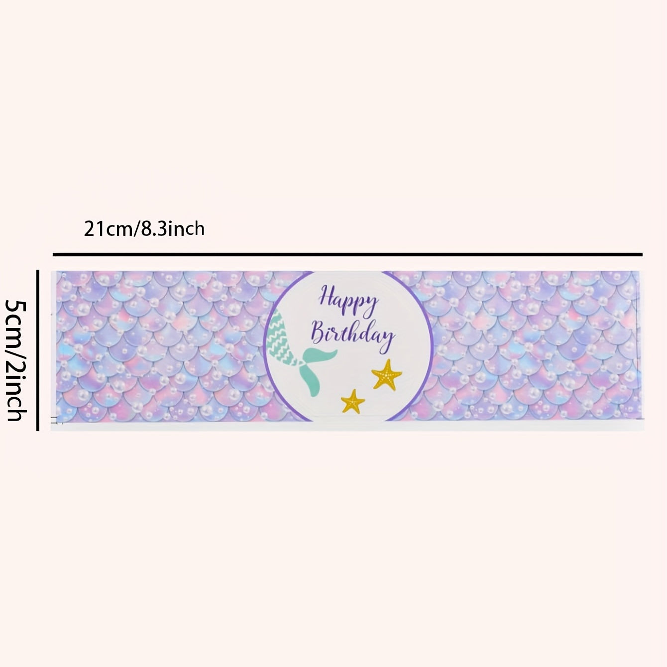 10pcs Mermaid Birthday Bottle Stickers