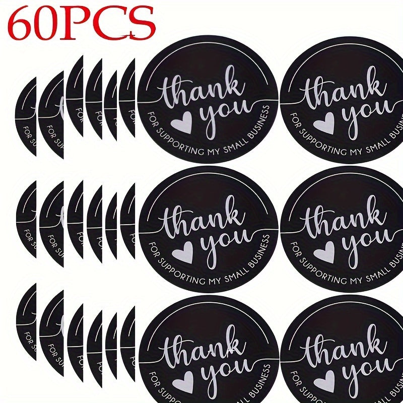 60PCS Thank You Stickers for Supporting My Small Business