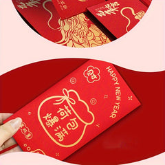 10pcs Chinese Dragon Year Red Envelopes Money Pockets