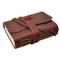 Portable Leather Notebook 140 Sheets Cowhide Note Book Diary Journal Sketchbook