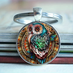 Boho Owl Keychain Retro Animal Key Ring Purse Bag Backpack Car Key Charm