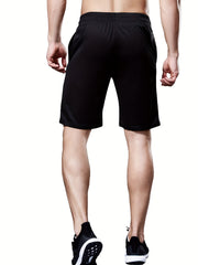 Men's Loose Solid Shorts Pockets Active Breathable Drawstring Shorts
