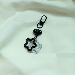 Y2K Electroplated Love Keychain Pendant for Girls DIY Pendant Cat Claw Keychain