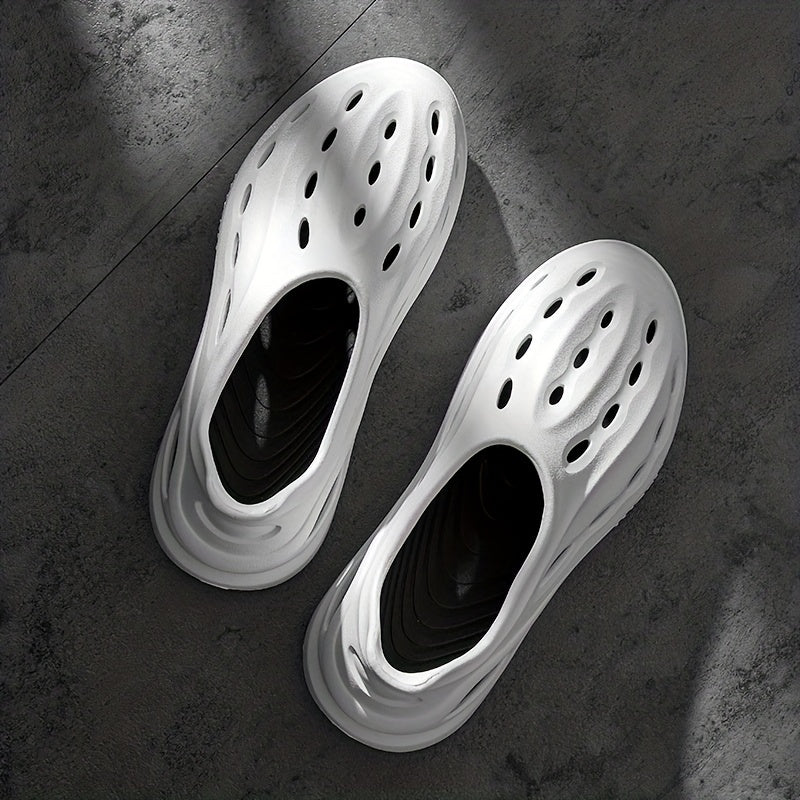 Men's Hollow Out Closed Toe Foam Clogs Non Slip Beach Sandals
