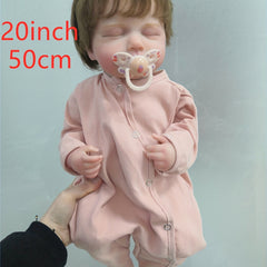 20in Full Body Silicone Reborn Toddler Girl Doll With 3D Skin Tone