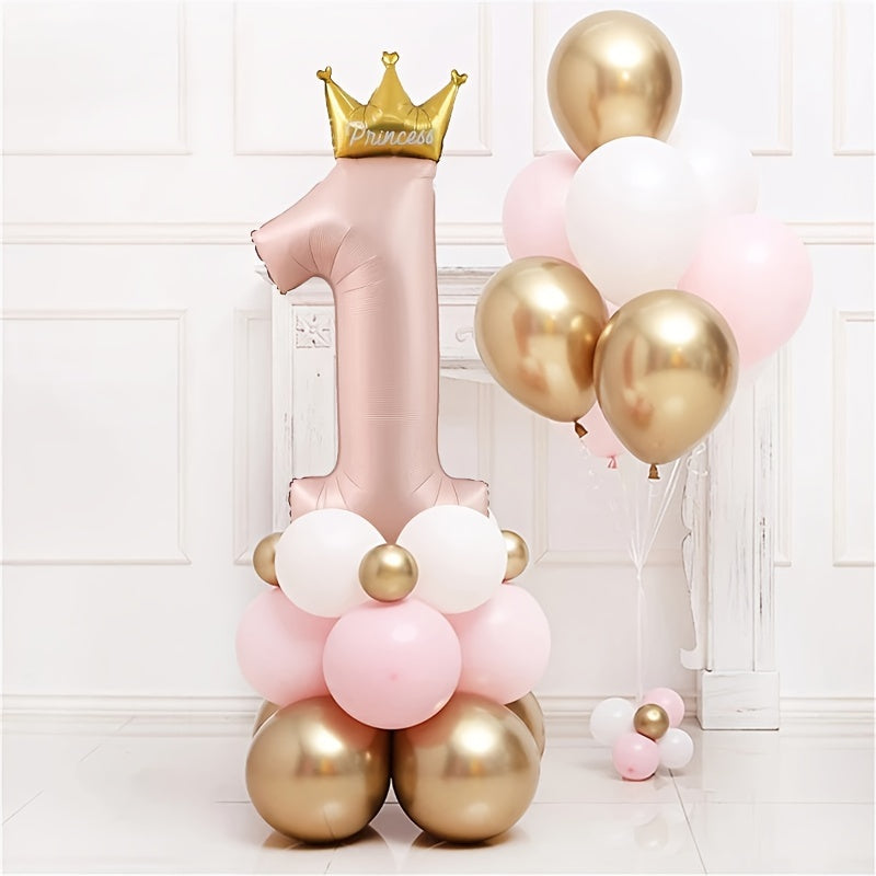 Pink Princess Or Prince Aluminum Foil Balloon Birthday Party Decoration