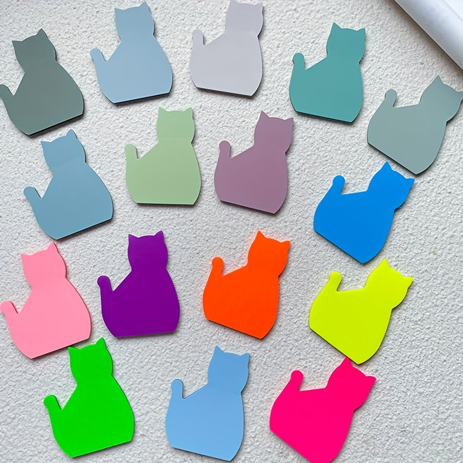 400 Cat Shaped Sticky Notes, 8 Packs, Self-Adhesive