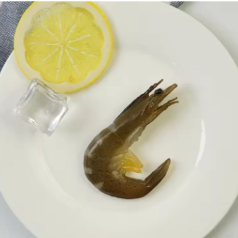Realistic Seafood Prawns Green Lifelike Models for Displays Photography Props