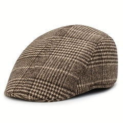 Retro Plaid Warm Cap for Men and Women