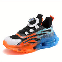 Boys Breathable Buckle Cushioning Sports Sneakers