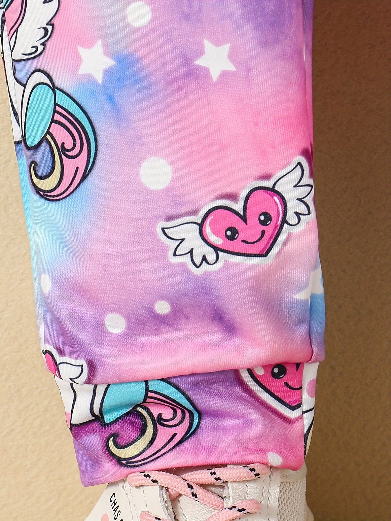 Girl's Unicorn Print Jogger Sweatpants for Outings