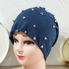 Stud Rivet Winter Beanie Cap Unisex Punk Rock Hiphop Skull Hats