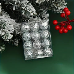 12pcs Small Foam Core Glass Mirror Balls 3.0 cm Halloween Christmas Gift